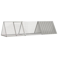 vidaXL Gaiola p/ coelhos 201,5x80,5x71 cm aço galvanizado antracite