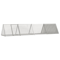 vidaXL Gaiola p/ coelhos 201,5x80,5x71 cm aço galvanizado antracite