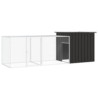 vidaXL Galinheiro 200x91x100 cm aço galvanizado antracite