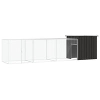 vidaXL Galinheiro 200x91x100 cm aço galvanizado antracite