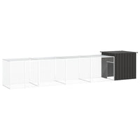 vidaXL Galinheiro 200x91x100 cm aço galvanizado antracite