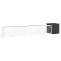 vidaXL Galinheiro 200x91x100 cm aço galvanizado antracite