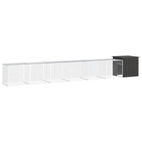 vidaXL Galinheiro 200x91x100 cm aço galvanizado antracite