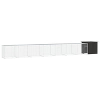 vidaXL Galinheiro 200x91x100 cm aço galvanizado antracite