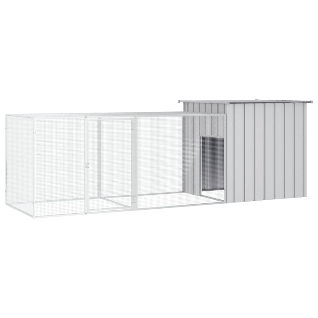 vidaXL Galinheiro 200x91x100 cm aço galvanizado antracite