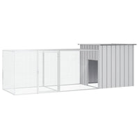 vidaXL Galinheiro 200x91x100 cm aço galvanizado antracite