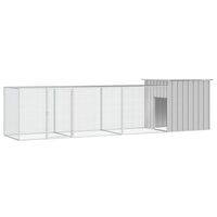 vidaXL Galinheiro 200x91x100 cm aço galvanizado antracite