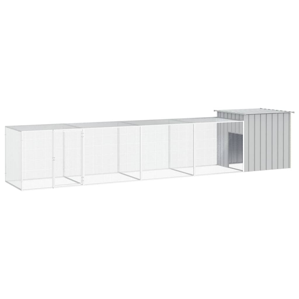 vidaXL Galinheiro 200x91x100 cm aço galvanizado antracite