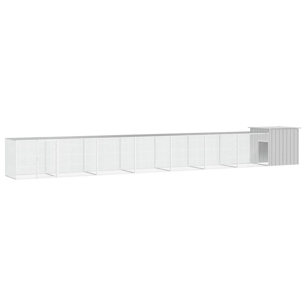 vidaXL Galinheiro 200x91x100 cm aço galvanizado antracite