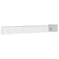 vidaXL Galinheiro 200x91x100 cm aço galvanizado antracite