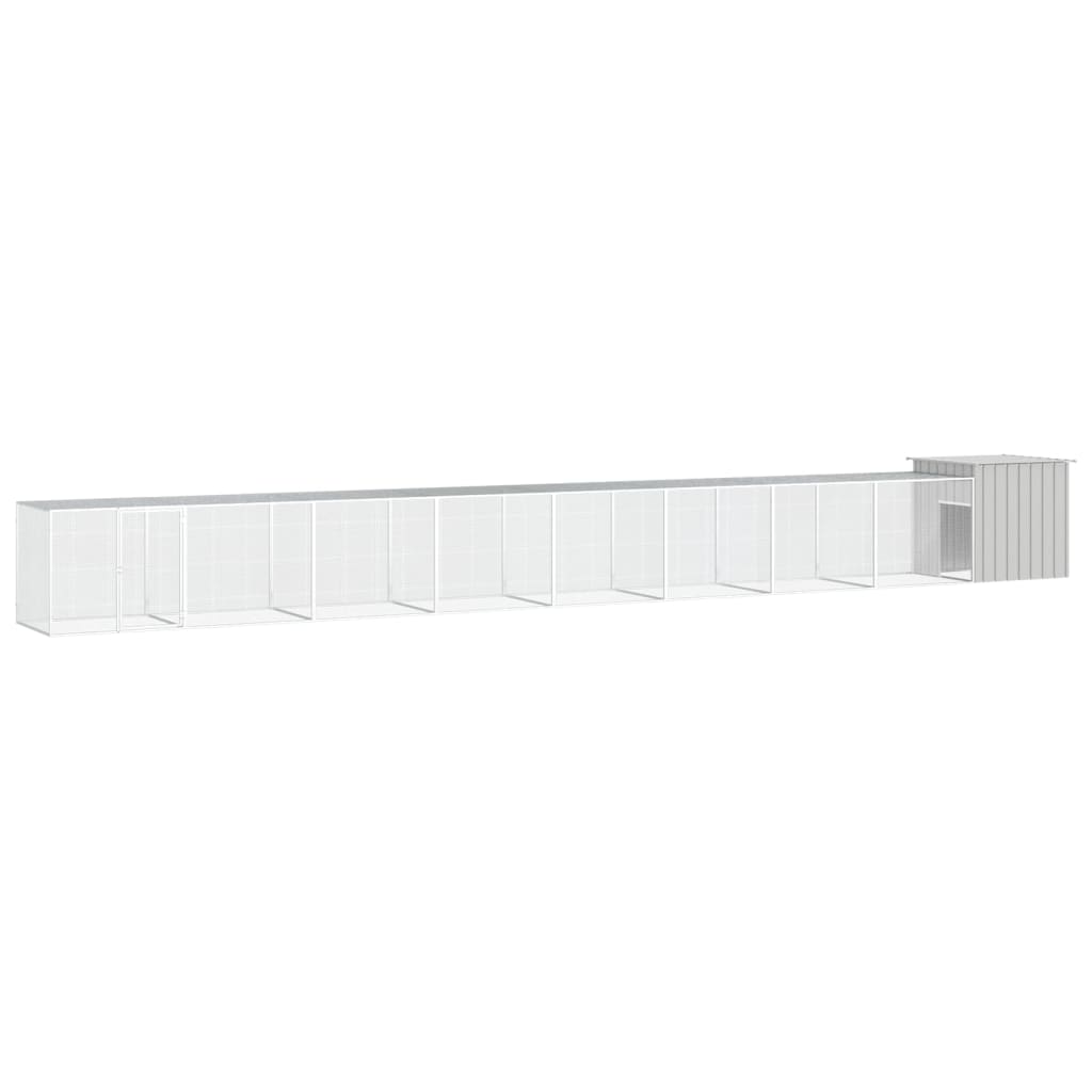 vidaXL Galinheiro 200x91x100 cm aço galvanizado antracite