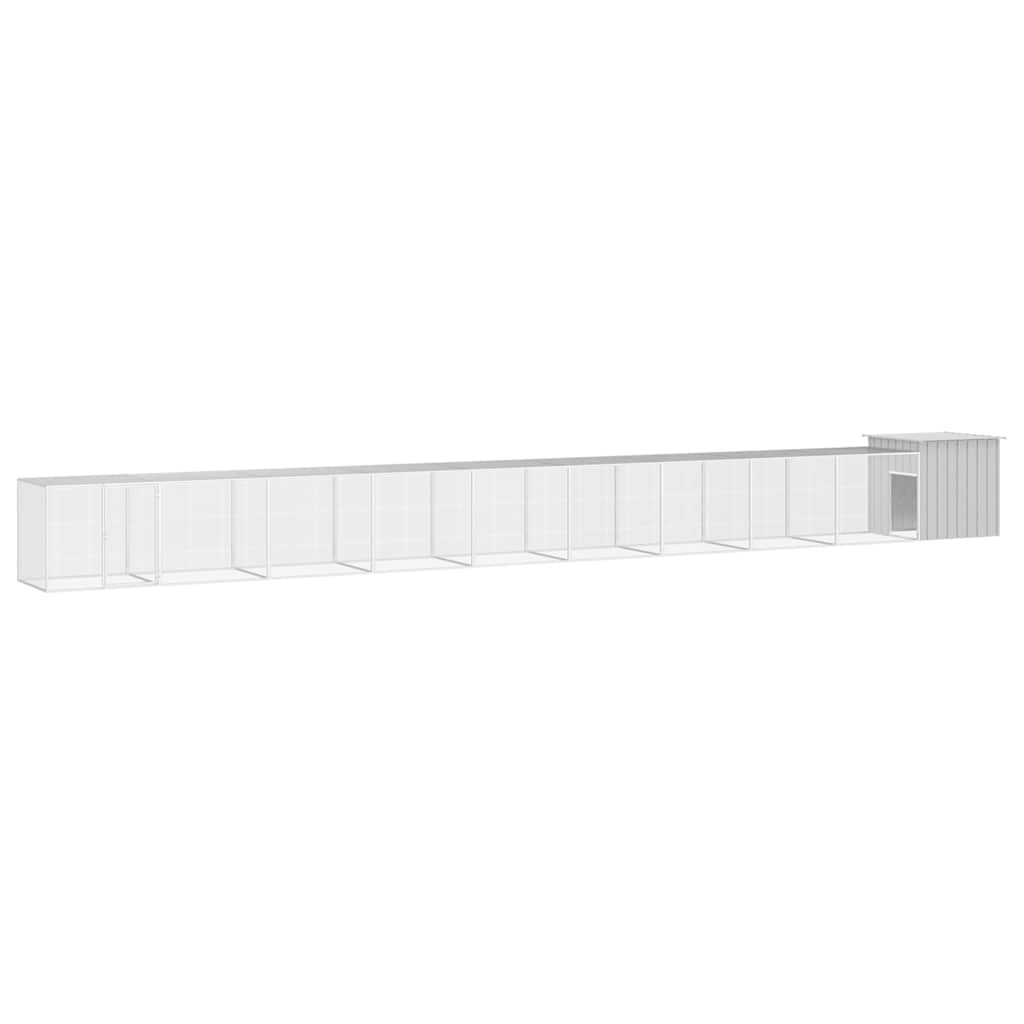vidaXL Galinheiro 200x91x100 cm aço galvanizado antracite