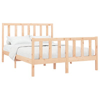 vidaXL Estrutura de cama 200x200 cm madeira de pinho maciça cinzento