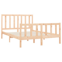 vidaXL Estrutura de cama 200x200 cm madeira de pinho maciça cinzento