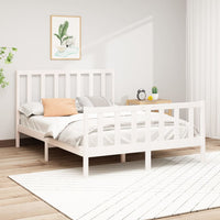 vidaXL Estrutura de cama 200x200 cm madeira de pinho maciça cinzento