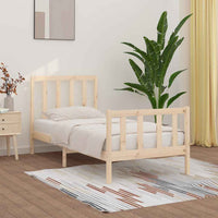 vidaXL Estrutura de cama 100x200 cm madeira maciça branco