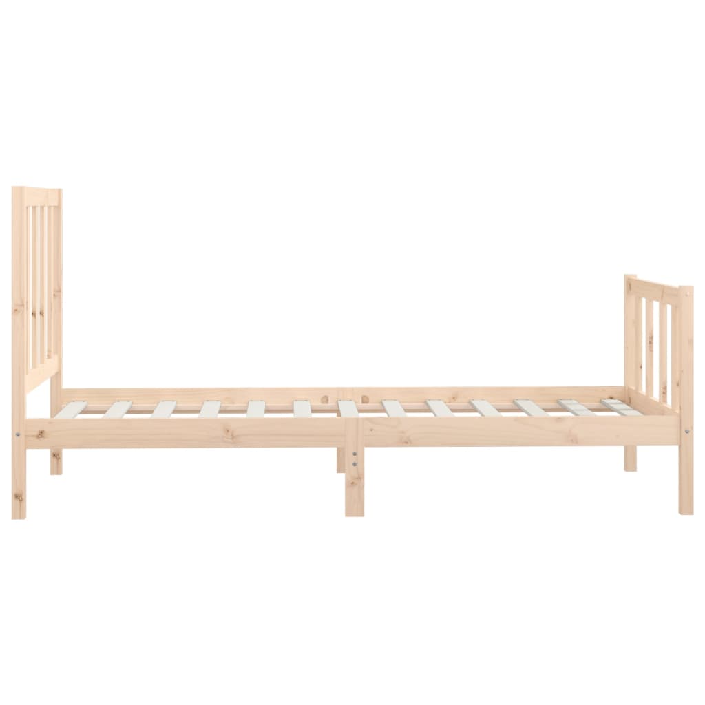 vidaXL Estrutura de cama 100x200 cm madeira maciça branco