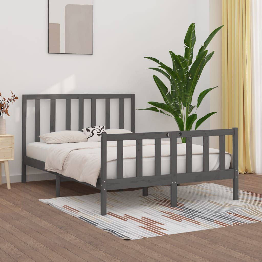 vidaXL Estrutura de cama 100x200 cm madeira maciça branco
