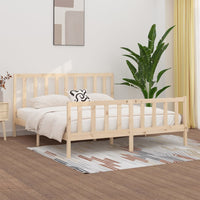 vidaXL Estrutura de cama 100x200 cm madeira maciça branco