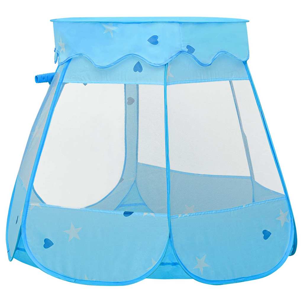 vidaXL Tenda de brincar infantil com 250 bolas 102x102x82 cm azul