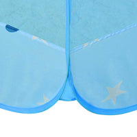 vidaXL Tenda de brincar infantil com 250 bolas 102x102x82 cm azul
