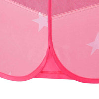 vidaXL Tenda de brincar infantil com 250 bolas 102x102x82 cm rosa