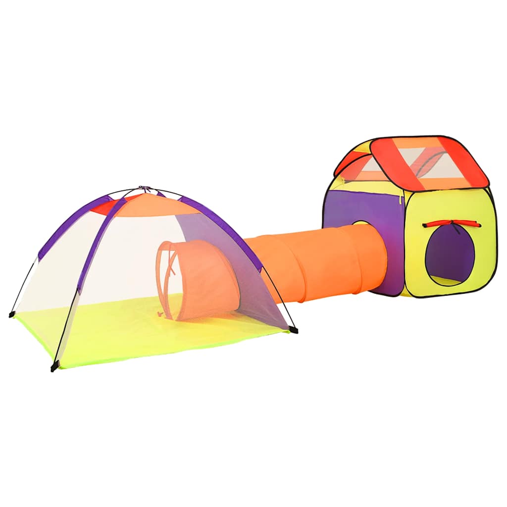 vidaXL Tenda de brincar infantil com 250 bolas 338x123x111 cm multicor