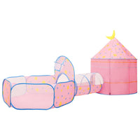 vidaXL Tenda de brincar infantil com 250 bolas 301x120x128 cm rosa
