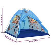 vidaXL Tenda de brincar infantil com 250 bolas 120x120x90 cm azul