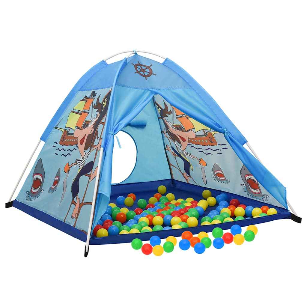 vidaXL Tenda de brincar infantil com 250 bolas 120x120x90 cm azul