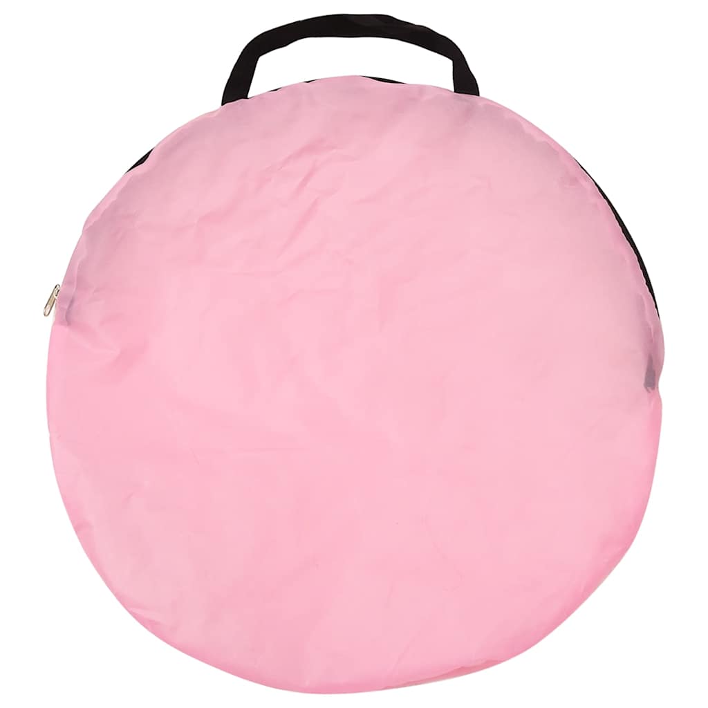 vidaXL Tenda de brincar infantil com 250 bolas 100x100x127 cm rosa