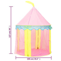 vidaXL Tenda de brincar infantil com 250 bolas 100x100x127 cm rosa