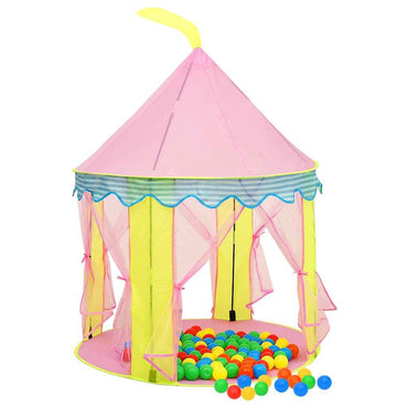vidaXL Tenda de brincar infantil com 250 bolas 100x100x127 cm rosa