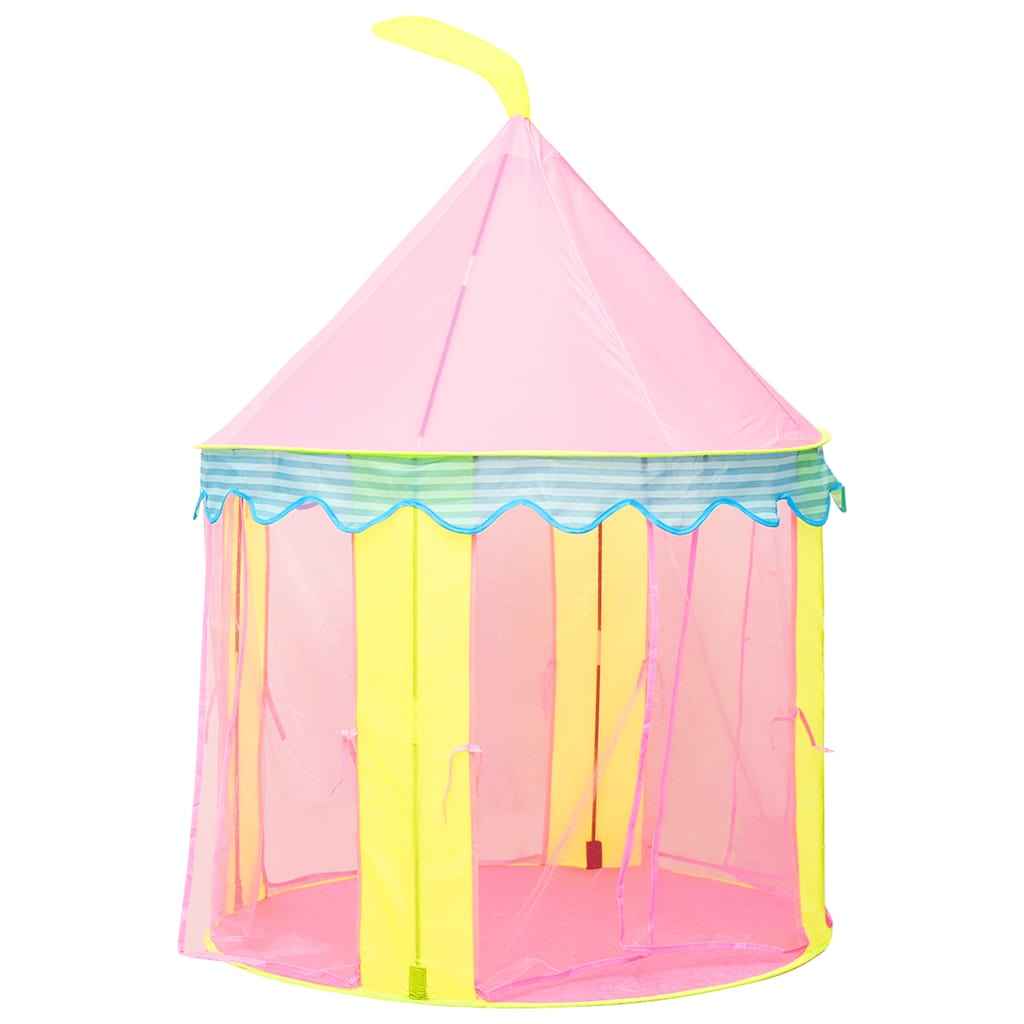 vidaXL Tenda de brincar infantil com 250 bolas 100x100x127 cm rosa