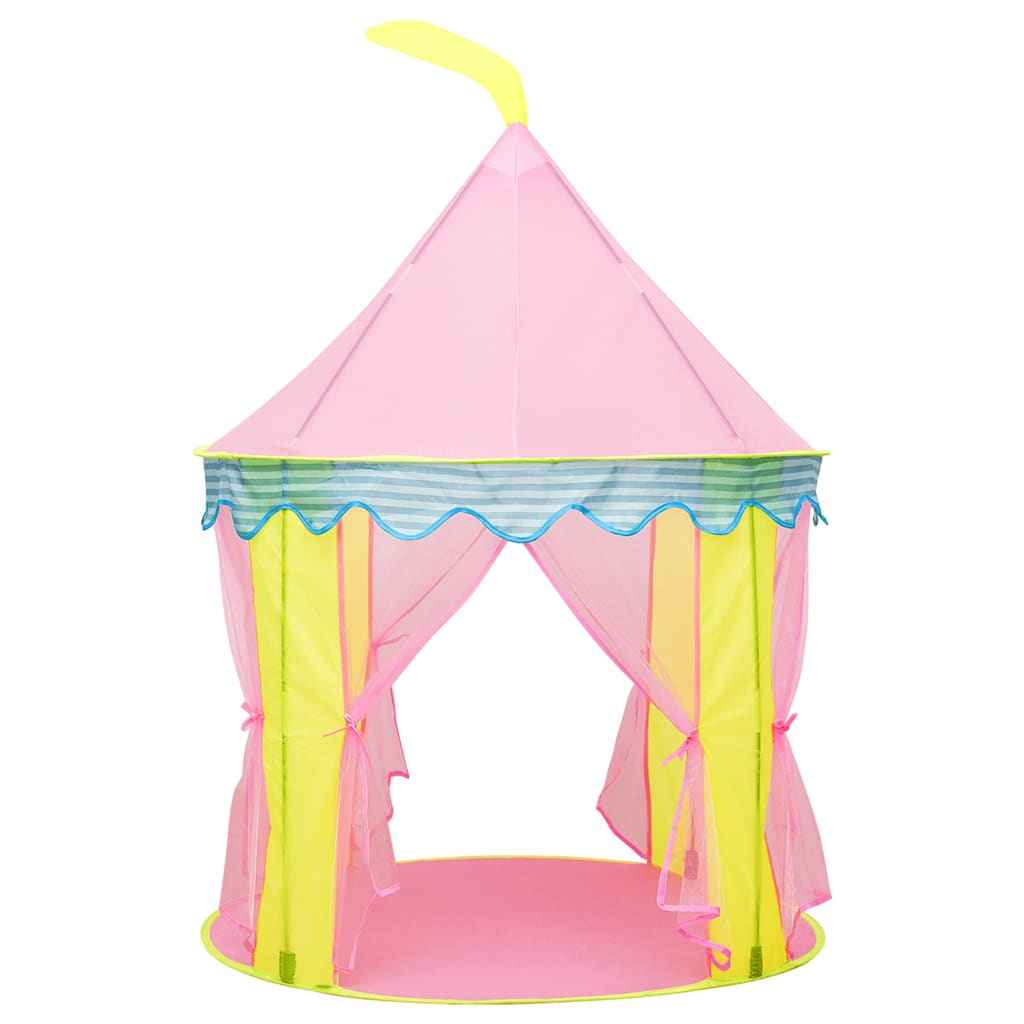 vidaXL Tenda de brincar infantil com 250 bolas 100x100x127 cm rosa