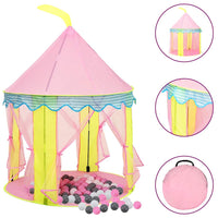 vidaXL Tenda de brincar infantil com 250 bolas 100x100x127 cm rosa