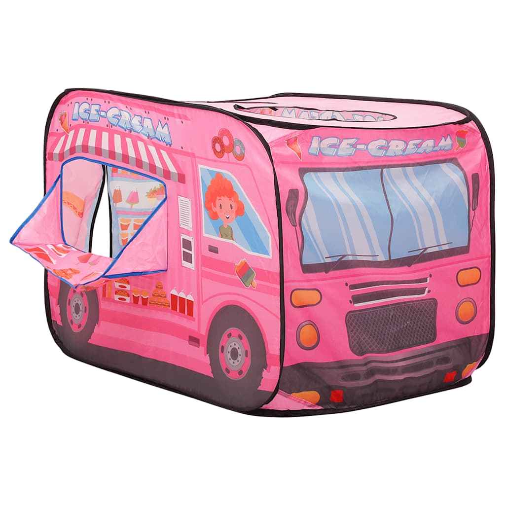 vidaXL Tenda de brincar infantil com 250 bolas 70x112x70 cm rosa