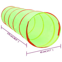 vidaXL Túnel de brincar infantil com 250 bolas 175 cm poliéster verde