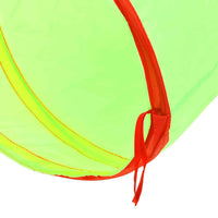 vidaXL Túnel de brincar infantil com 250 bolas 175 cm poliéster verde