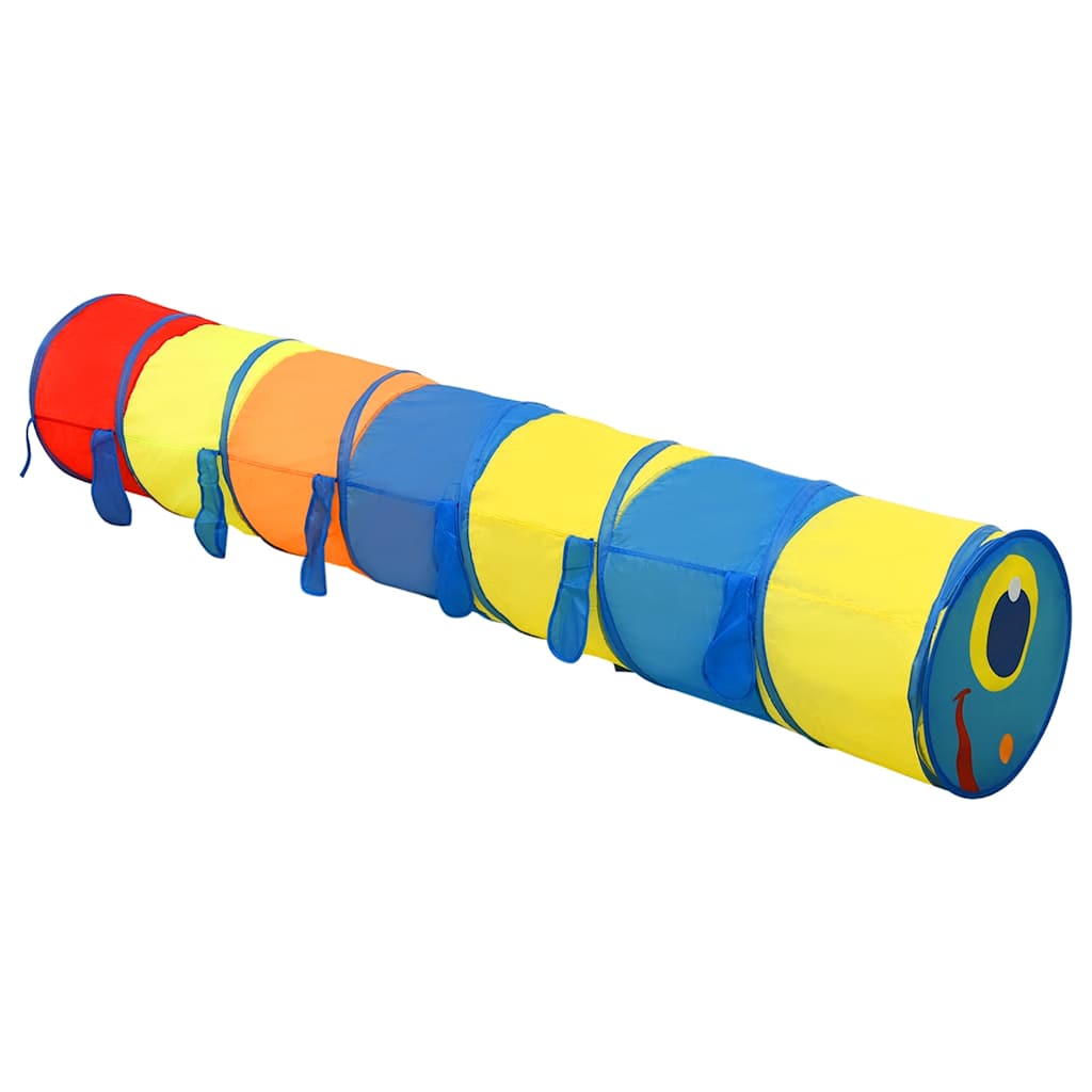 vidaXL Túnel de brincar infantil c/ 250 bolas 245cm poliéster multicor