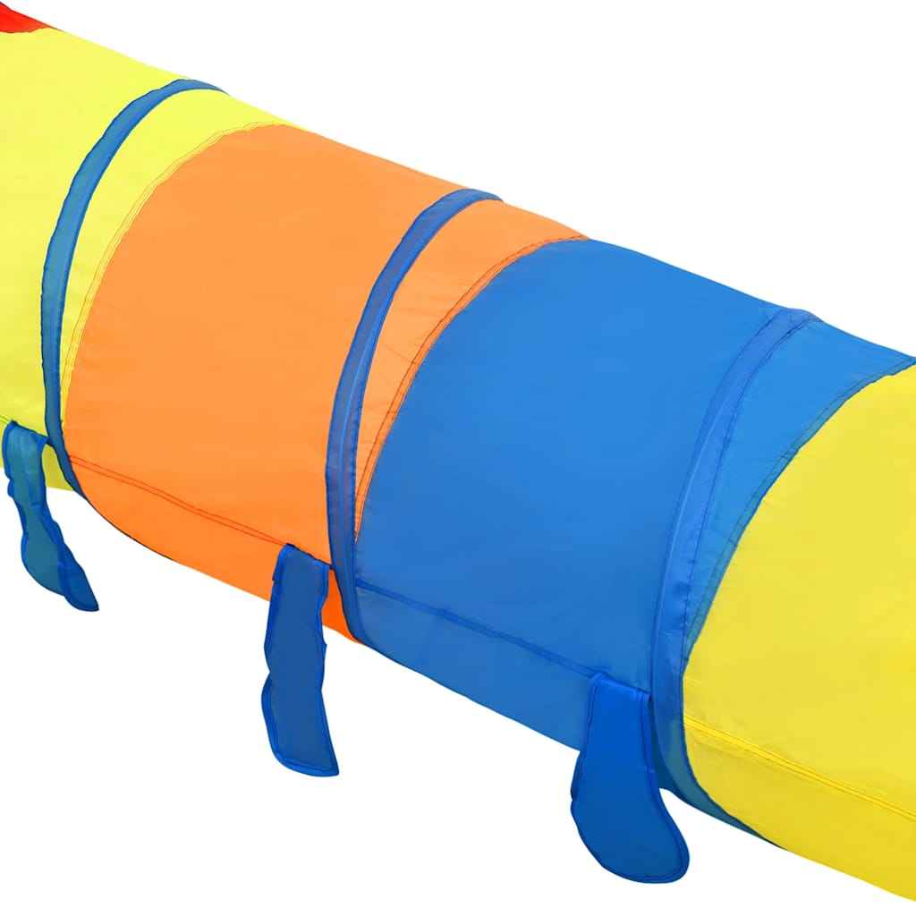 vidaXL Túnel de brincar infantil c/ 250 bolas 245cm poliéster multicor