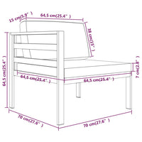 vidaXL 7 pcs conjunto lounge jardim com almofadões alumínio antracite