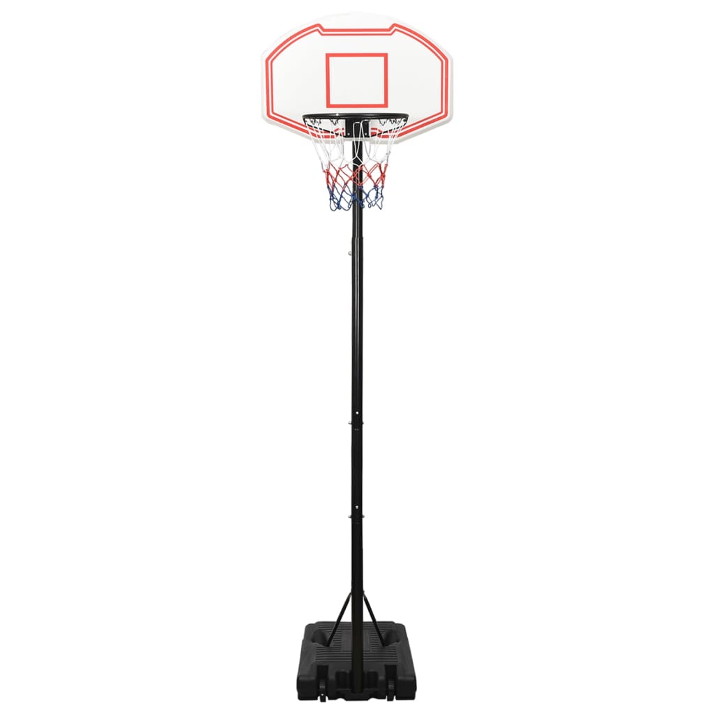 vidaXL Tabela de basquetebol 282-352 cm polietileno branco