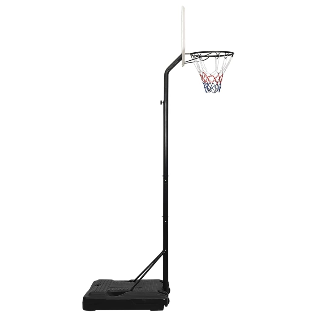 vidaXL Tabela de basquetebol 282-352 cm polietileno branco