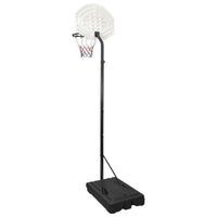 vidaXL Tabela de basquetebol 282-352 cm polietileno branco