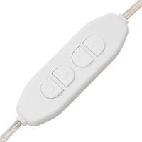 vidaXL Conjunto de toucador com luzes LED pinho maciço branco