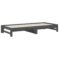 vidaXL Sofá-cama de puxar 2x(90x200) cm pinho maciço cinza