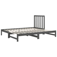 vidaXL Sofá-cama de puxar 2x(90x200) cm pinho maciço cinza