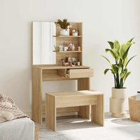 vidaXL Conjunto toucador 74,5x40x141 cm branco