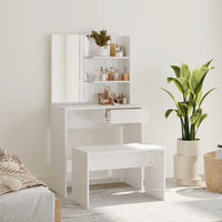 vidaXL Conjunto toucador 74,5x40x141 cm branco